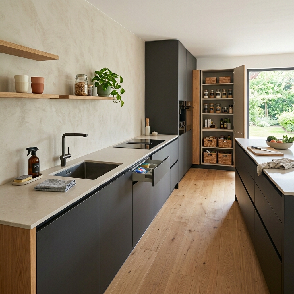 Кухня без верхних шкафов: модный приговор или комфорт 2026? Честно о хранении, бюджете и уборке